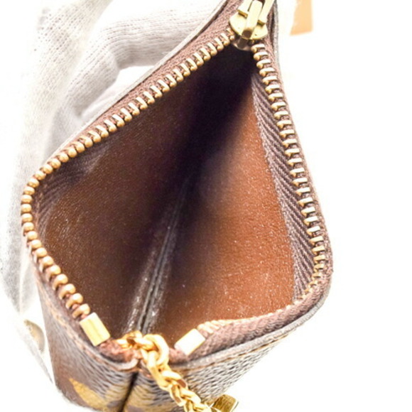 Louis Vuitton Pochette Cleat Coin Case Leather Wallet Brown - Picture 6 of 10